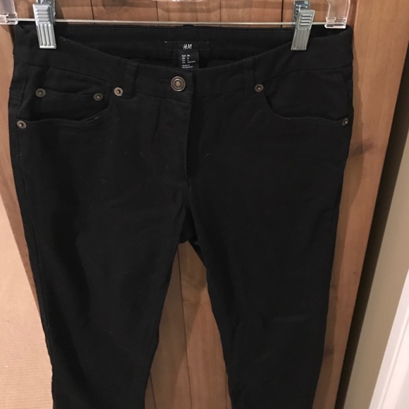 H&M mid high rise black jeans