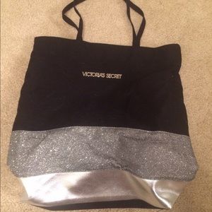 Victoria's Secret Silver Sparkle Tote