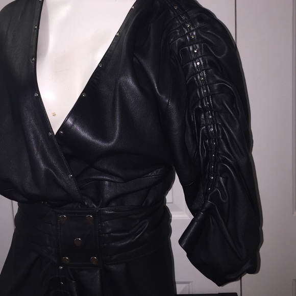 Vintage leather biker dress. - Picture 3 of 3