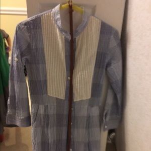 Theory collared shirt dress with belt (runs small)