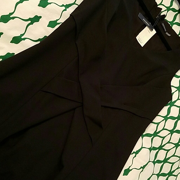 Wool gabardine sleeveless sheath dress