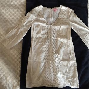 Lilly Pulitzer white long sleeve dress