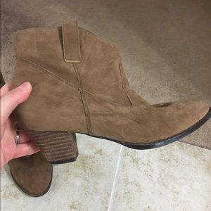 Coconuts Tan Suede Western Bootie