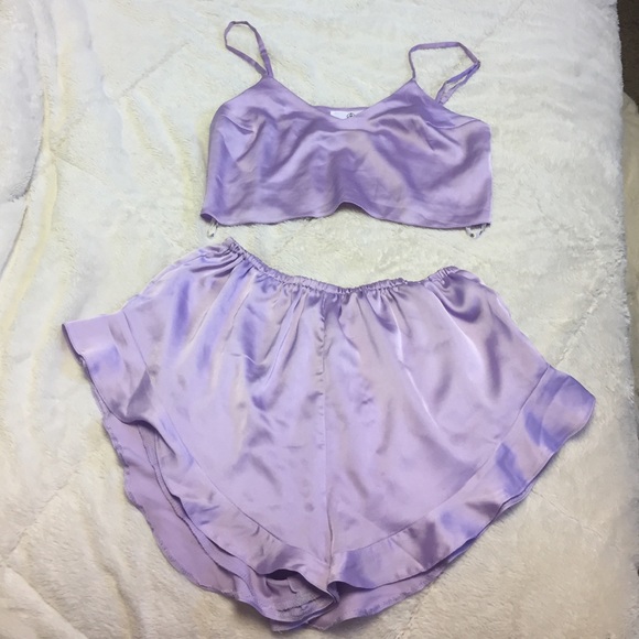 Missguided satin 2 piece sleep outfit. Size 2