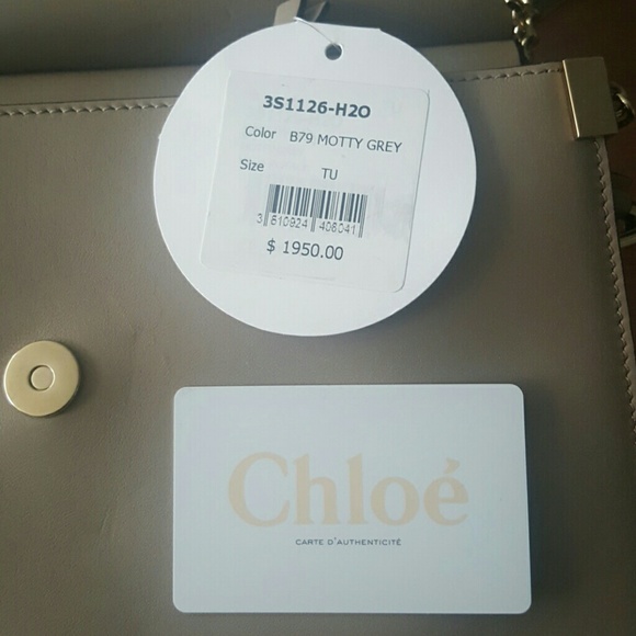 Chloe Faye Medium Shoulder Bag in Motty Gray - Picture 3 of 4