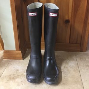 Hunter Original Tall Black Boot - Size 9