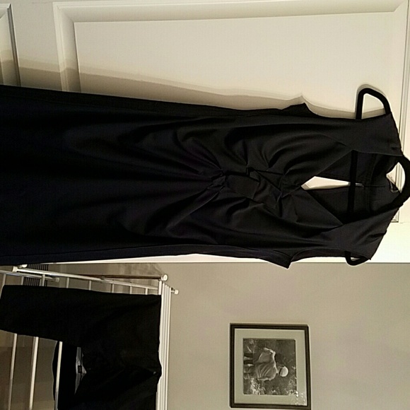 Navy sheath interesting style dress