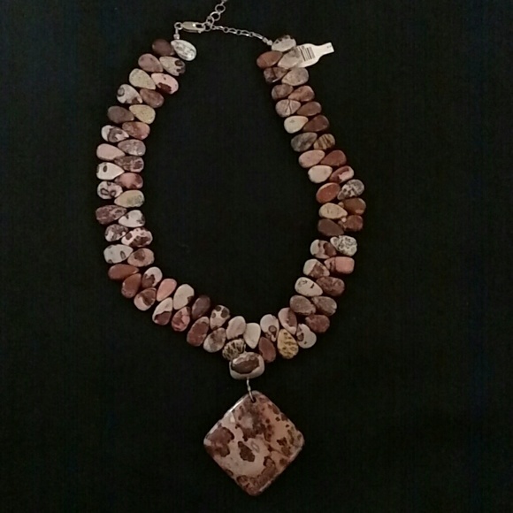 NWT 925 Multi-color Jasper necklace
