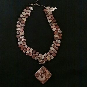 NWT 925 Multi-color Jasper necklace