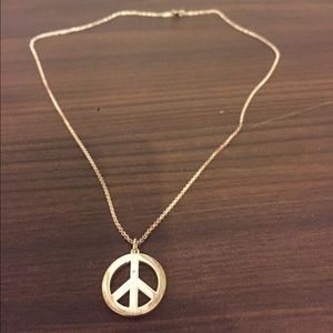 Tiffany & Co. peace sign necklace