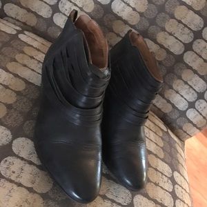 Genuine Leather Black Booties