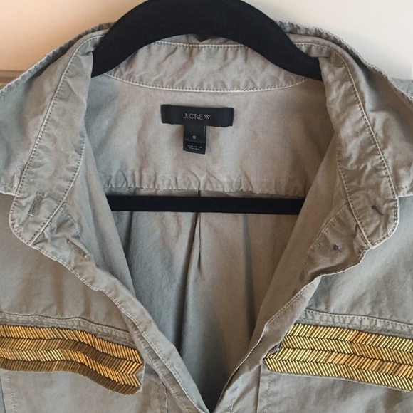 Military styled button down - Picture 3 of 4