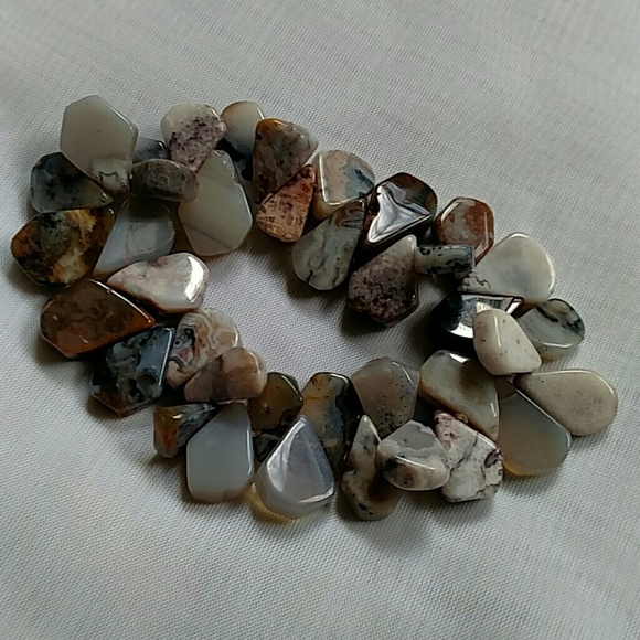 NWOT Stretchy Multi-colored Jasper bracelet