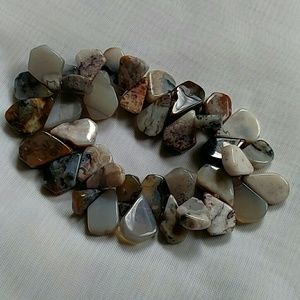 NWOT Stretchy Multi-colored Jasper bracelet