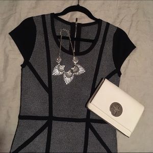 Beautiful Grey and Black Cocktail/Work Dress