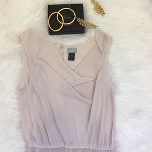 ✨SALE✨H&M Cream Cowl Neck Shirred Pleated Dress