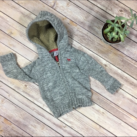 Gray baby boy sweater