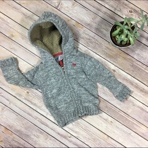 Gray baby boy sweater