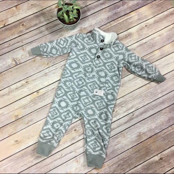 Baby boy fleece jumpsuit