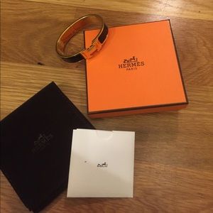 Hermes narrow enamel bracelet