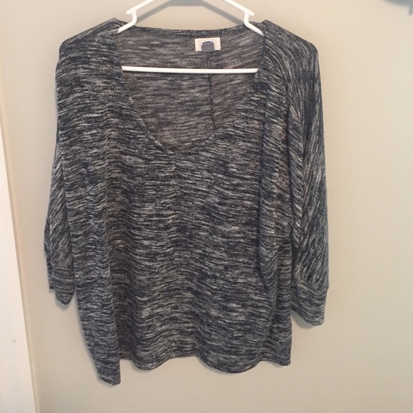Grey and white size L sweater