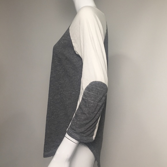 Nation Ltd. Gray/White Baseball Tee Size S - Picture 2 of 4