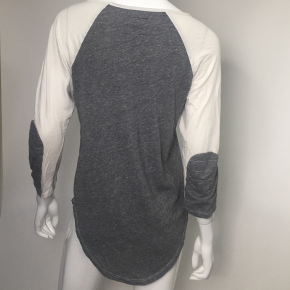 Nation Ltd. Gray/White Baseball Tee Size S - Picture 3 of 4