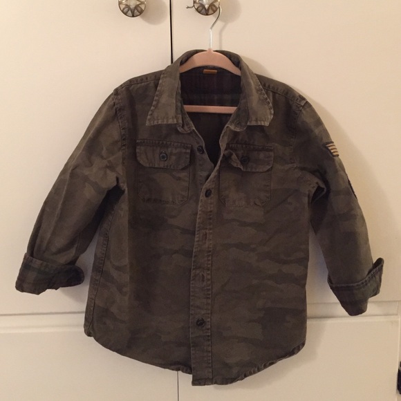 Kids camo denim jacket