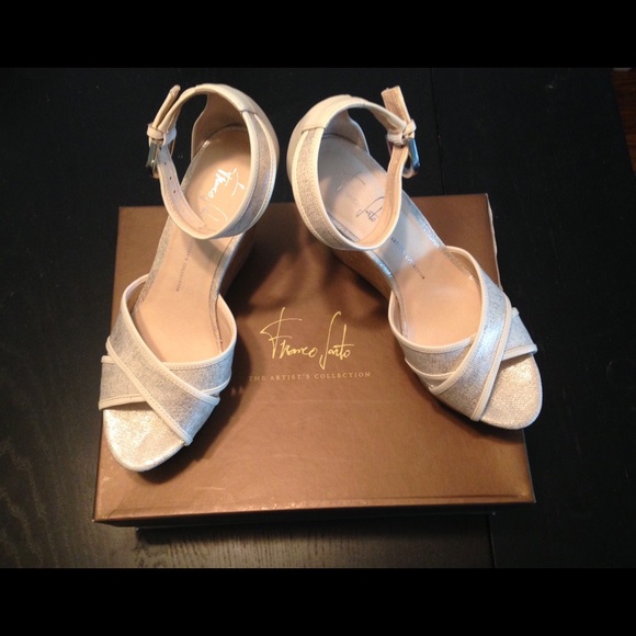 Franco Sarto Silver Wedges / Sandals