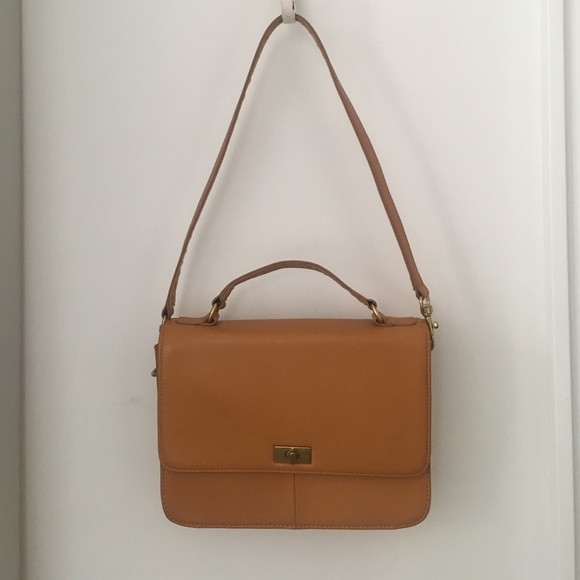Camel J. Crew Structured Bag