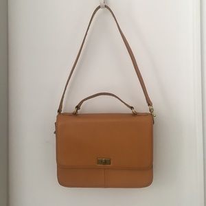 Camel J. Crew Structured Bag