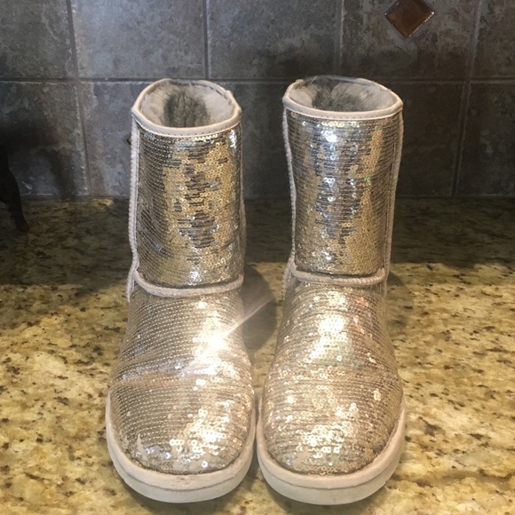 Ugg Silver Sparkle boots