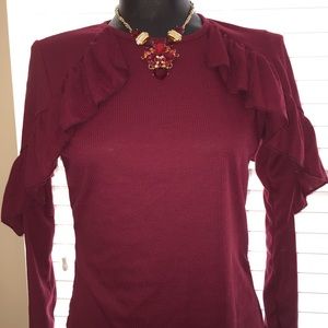 Double ruffle sleeve couture top! ❤