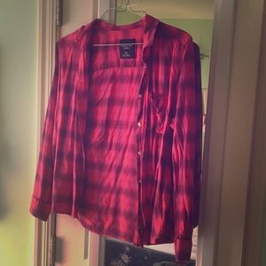 American Eagle pink Flannel