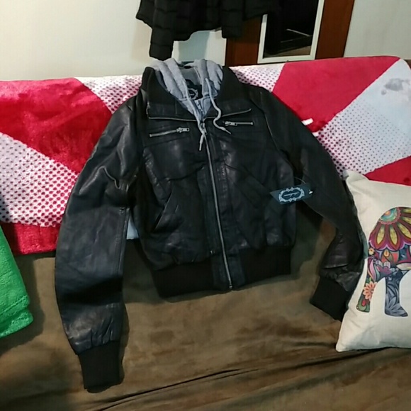 Faux leather jacket! Juniors size small!!