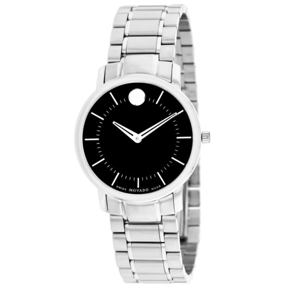 Movado Silver Black stainless steel watch ⌚️ NIB display picture 3