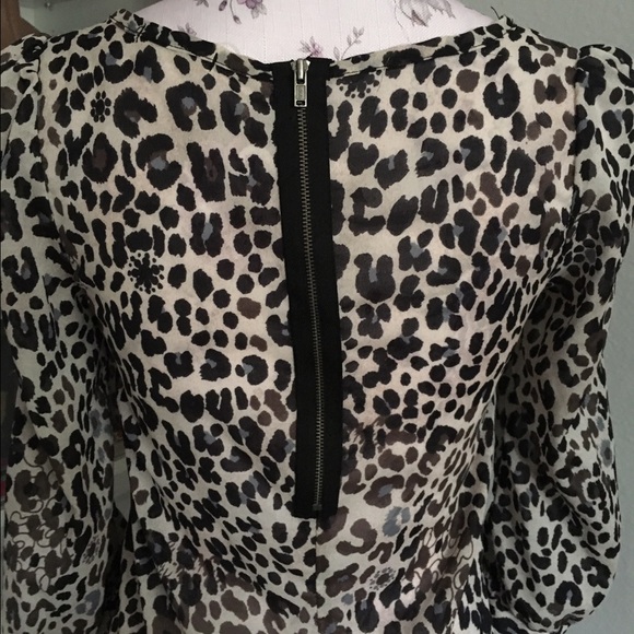 Sheer Cheetah Print Blouse - Picture 2 of 2