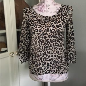 Sheer Cheetah Print Blouse