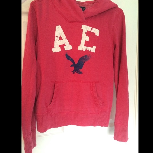 Pink American Eagle Hoodie Logo Sweatshirt