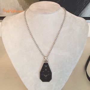 Brighton chain onyx necklace