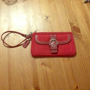 Red Coach wristlet
