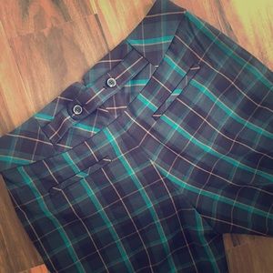 Anthropologie Plaid Cropped Pants
