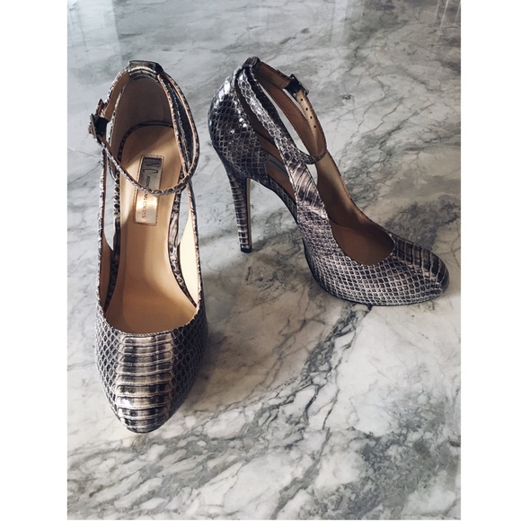 INC International Concepts Shoes - INC grey snake skin heels