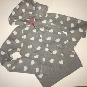 Pink Grey and white Hoodie