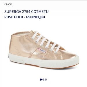Superga Rose gold midtop sneaker-style 2754