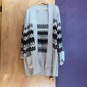 Brand new gray and black sparkle cardigan.
