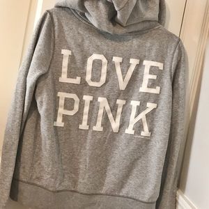 PINK Zip-Up Hoodie Sweatshirt