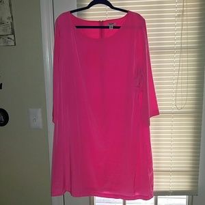 XXL hot pink shift dress