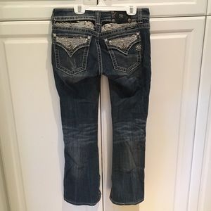 Miss Me bling rhinestone angel wing jeans size 28