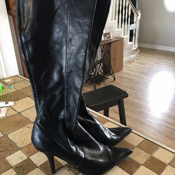 Nine West black, heels boot